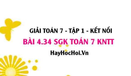 Bài 4.34 SGK Toán 7 tập 1 Kết nối tri thức